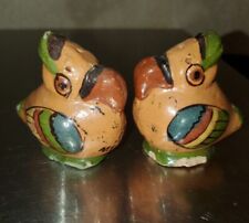 Vintage (Possibly Antique) Colorful Toucan Bird Mexico Salt And Pepper Shakers picture