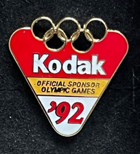 Vintage 1992 Kodak Official Sponsor Olympic Games Lapel Pin with Gift Box picture