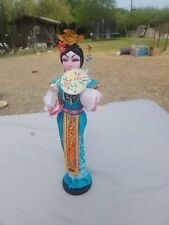 Fabric japanese Geisha doll vintage picture