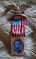 President Abraham Lincoln Campaign Badge-Election Of 1864-FERREOTYPE-Not CDV. picture