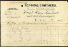 Topping Bros Marine Hardware NY billhead 1897 picture