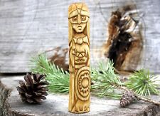Small wooden statue of LUGH. Celtic God LUGH figurine picture