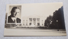 Antique RPPC UNUSED Postcard POLITICAL President Herbert C. Hoover & White House picture