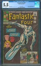 Fantastic Four #50 ❄️ CGC 5.5 WHITE PGs ❄️ Silver Surfer Jack Kirby Marvel 1966 picture