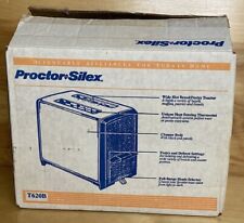 PROCTOR-SILEX Toaster 2 Slice Model T620B Chrome Black USA Vintage Brand New picture