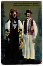 POSTCARD Hungarian folk costume Huedin Romania Banffyhunyad Kalotaszeg wedding picture