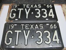 Vintage Texas License Plates Set - 1966 (GTY334) picture