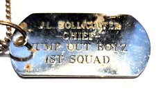 JL Zollicoffer Chief Jump Out Boys 1st Military Metal Squad Dog Tag one of a kin picture