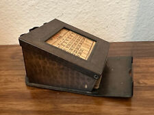 Early ROYCROFT Arts & Crafts Hammered Copper Desk Calendar Organizer, Signed picture