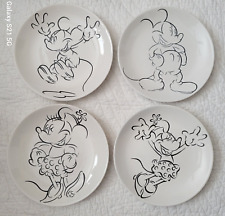 MICKEY MINNIE MOUSE Set 4 Plates Disney Gibson Overseas Inc Alhambra Mickey &Co. picture