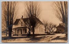 View of Old House Barn Shelby Michigan MI 1909 Real Photo RPPC picture
