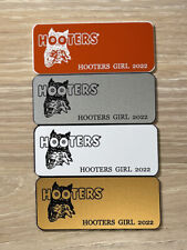 NEW 2022 HOOTERS Girl Uniform Pin Badge Halloween Costume PICK YOUR NAME TAG picture