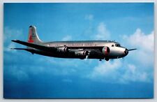 Miami FL-Florida, Eastern Airlines DC-4, The Great Silver Fleet, Plane, Postcard picture