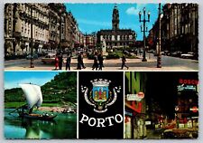 Postcard Portugal Porto Harbor Multi View c1971 3A picture