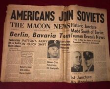 April 27 1945 WW2 Macon Georgia Newspaper picture
