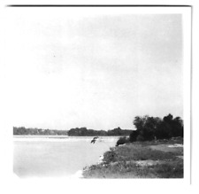 Vintage 1920s 1930s Photo Kansas River Nature Landscape Black & White Unframed picture