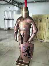 Medieval Copper Larp Wearable Suit Of Armor Crusader Combat Full Body Armour picture