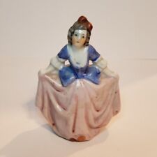 Top of a Vintage Porcelain Brush Half Curtsy Lady for Vantiy  picture