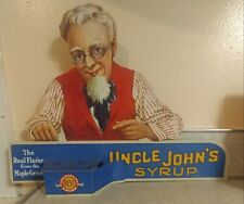 VINTAGE OLD 1900`s  UNCLE JOHNS SYRUP STORE DISPLAY SIGN ,ANTIQUE   picture