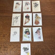 LOT of 10 ANTIQUE EARLY 1900s Postcards  * PRETTY LADIES *  Post Marked picture