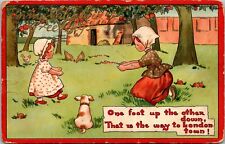 Tucks Nursery Rhymes 9 One Foot Up Valentine c1912 Vintage Postcard O63 picture