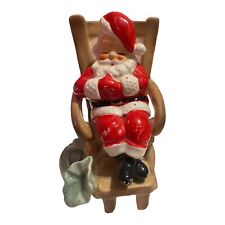 Vintage Christmas Josef Originals Santa Claus Napping Rocking Chair Orig Sticker picture