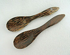 Pair of Coconut Shell Salt / Pepper / Mustard Spoons picture