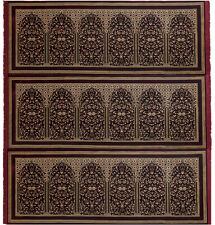Modefa Large 18 Person Turkish Velvet Islamic Prayer Rug  Traditional Floral Red picture