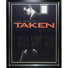 Taken Full-Size Movie Poster Deluxe Framed with Liam Neeson Autograph - JSA picture