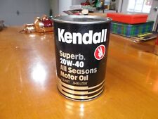 Kendall Motor Oil Superb 20W40 Can Quart Cardboard Original Vintage Full NOS picture
