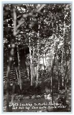 Path Leading To Rustic Stairway Sah Kah Tah Cass Lake MN RPPC Photo Postcard picture