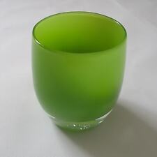 Glassy Baby Candle Holder Bright Green Glass Style Name 