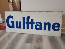 c.1950s Original Vintage Gulftane Gas Sign Metal Gulf Oil Florida Premium Rare  picture