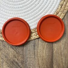 Tupperware Modular Mates Round Lid SET of TWO Red Seals 1607 picture