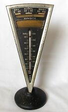 Vintage 1920s Antique Triangle Thermometer Ben Davis Lumber Supply Works picture