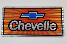 Novelty Chevy Chevelle Plate 1980s Vintage Souvenir Automobile Aluminum picture
