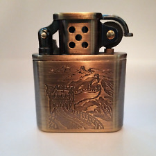 Zorro 506 Great Wall of China - Brass Petrol Lighter - with Gift Box & Flints picture