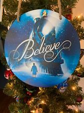 Christmas Polar Express 8” Round Plaque Only 50 Qnty. Ships With A Tracking  # picture