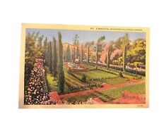 Vintage Linen Postcard Southern California Garden 1942 picture