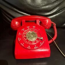 Vintage Northern Telecom rotary dial red desk telephone picture