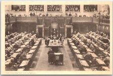 VINTAGE POSTCARD CANADIAN PARLIAMENT COMMONS CHAMBERS DURING SESSION AT OTTAWA picture