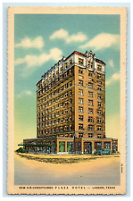 c1940's Laredo's Famous New Plaza Hotel Building Street View Texas TX Postcard picture