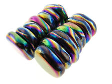 Magnetic Hematite Titanium Rainbow Aura 1pc Palm Stone picture