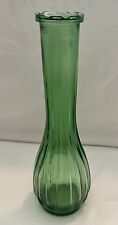 Vintage EO Brody Co Decorative Green Glass Vase Cleveland Ohio, USA Made picture