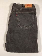 VTG 2000s Black Charcoal Levis 550 Relaxed Mens Denim Jeans 100% Cotton 40x30 picture
