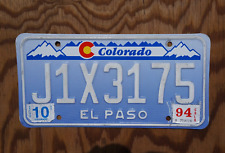 1994 EL PASO County COLORADO License Plate picture