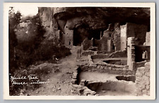 Spruce Tree House Interior Indian Pueblo Mesa Verde CO RPPC Photo Postcard 1930s picture