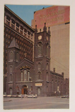 Vintage CLEVELAND OHIO The Old Stone Church 1950's Cars In Front Unposted picture