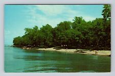 Lakeside OH-Ohio, Lake Erie Beach, View From The Pier, Vintage c1970 Postcard picture