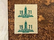 AUTHENTIC 1971 Nebraska License Plate Validation Stickers PAIR / SET - For 1969 picture